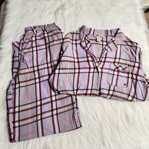 Victoria's Secret Purple Plaid Pajamas Set